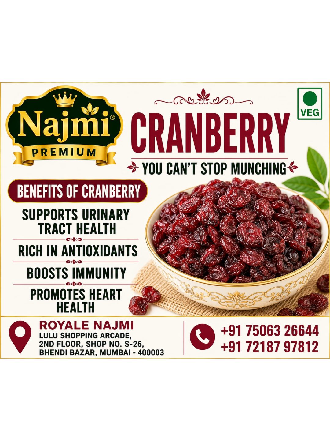 Najmi Premium Cranberry