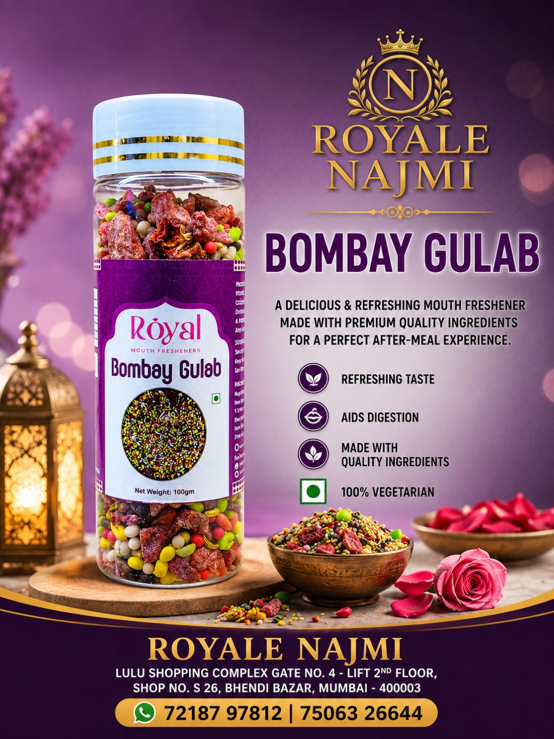 Royal Bombay Gulab Mouth Freshner