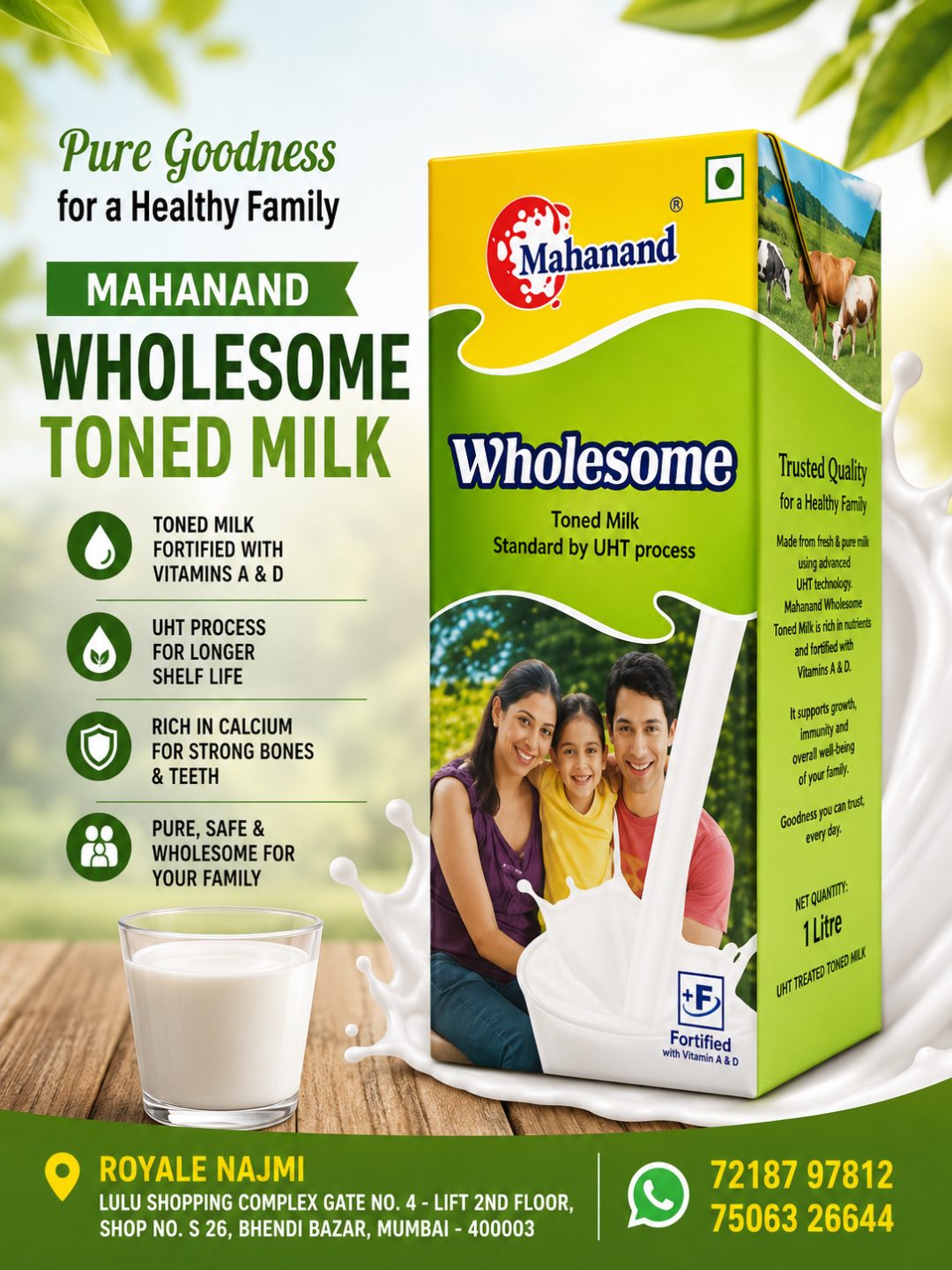 Mahanand Wholesome Toned Milk