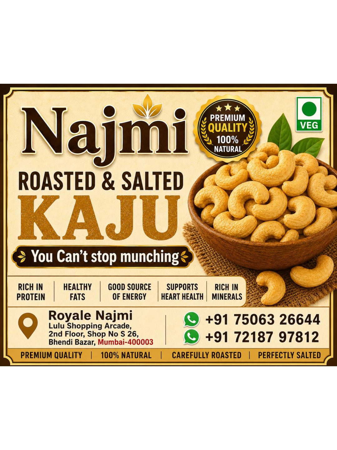 Premium Najmi Roasted & Salted Kaju