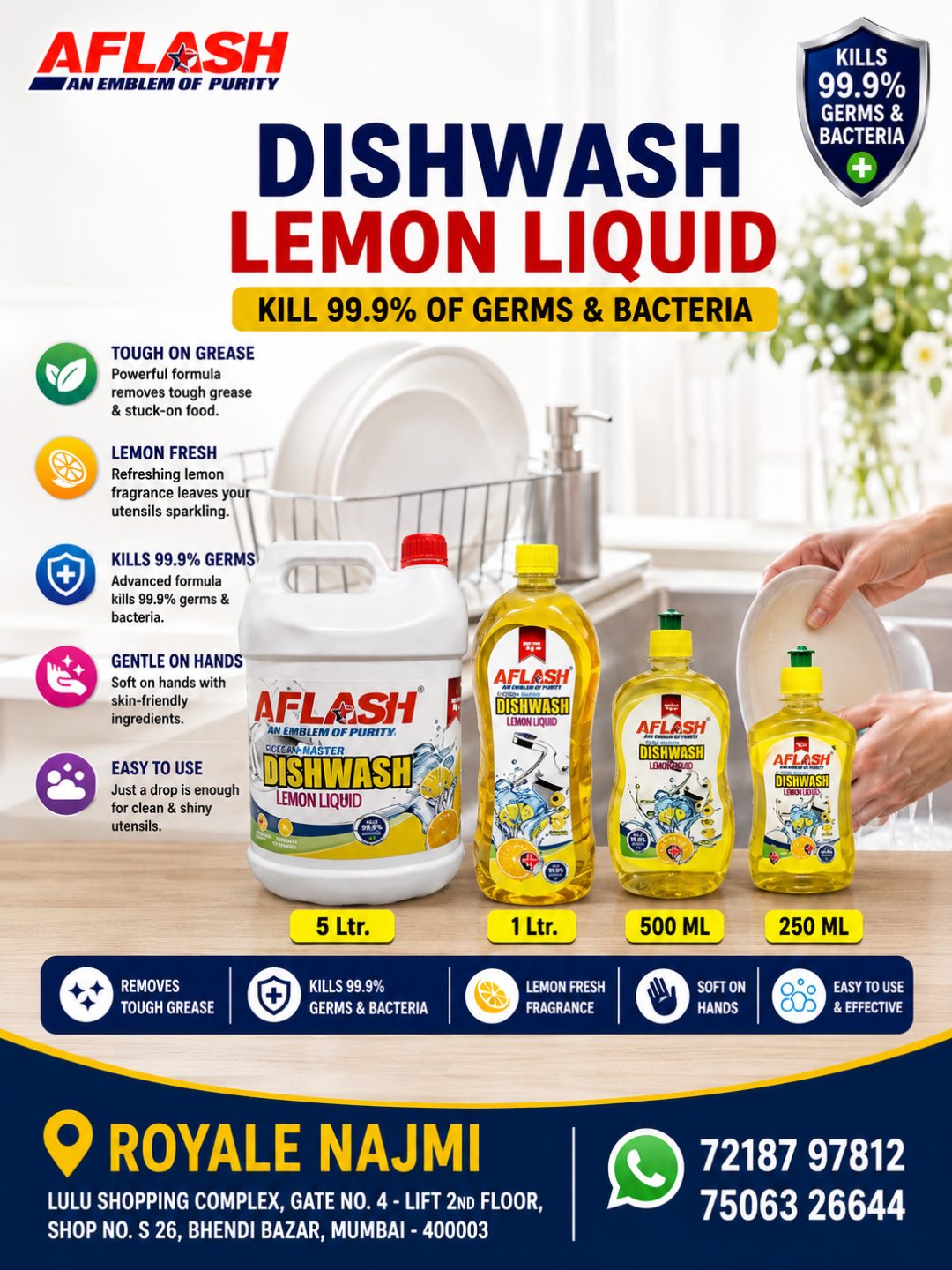 AFLASH DISHWASH LIQUID